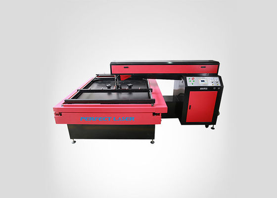 300w 400w khu vực làm việc tùy chỉnh màu đỏ vàng hai đầu laser CO2 kính ống laser die board máy cắt laser